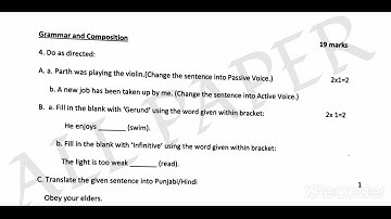 #pseb board class 12th general English paper term 2 exam 6 may 2022