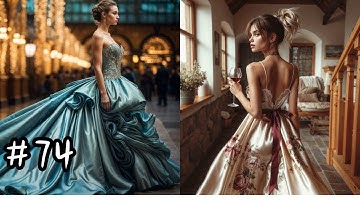 Stunning Women in Satin Dresses & Skirts: 1440p AI Fashion #satindress #satinsilk