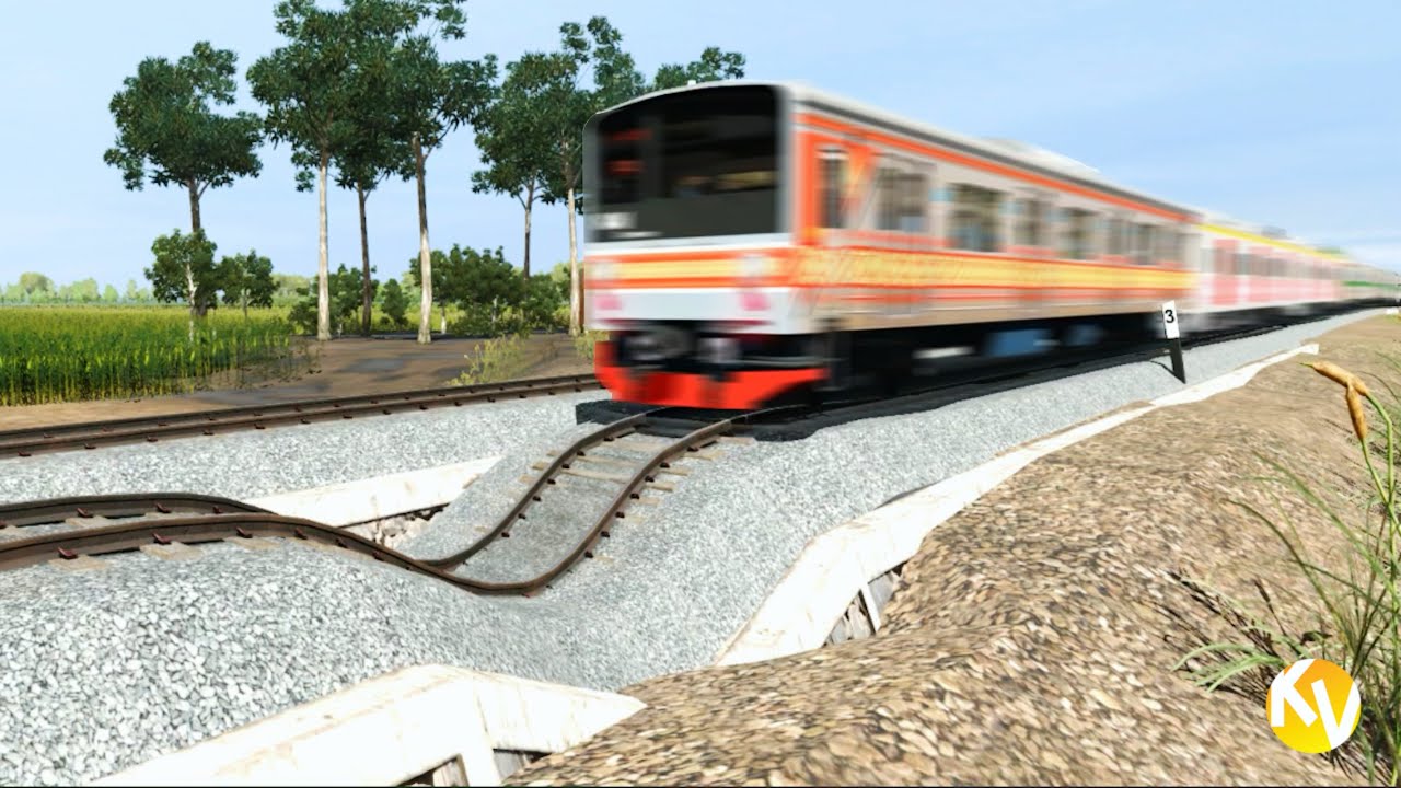 Begini Jadinya Jika Kereta Api Melewati Rel Ambles 😦🚂