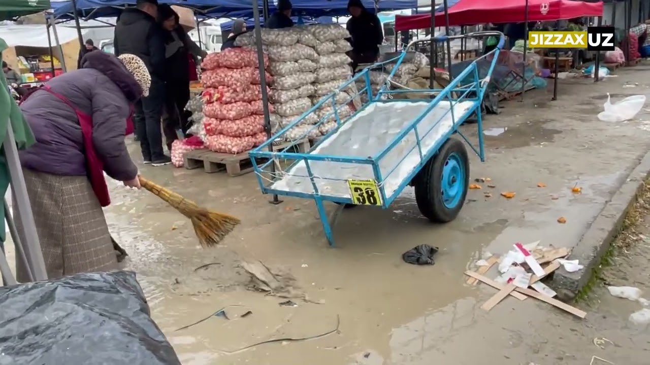 Jizzax shahridagi Eski shahar dehqon va buyum bozoridagi ahvol o‘ta ayanchli holatga kelib qolgan