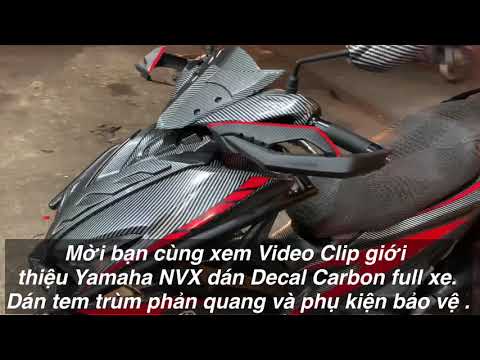 Video Dán Decal Carbon full xe NVX, Tem phản quang siêu độc... - youtube