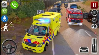 SAVING LIFE IN CITY AMBULANCE DRIVING GAME ANDROID GAMEPLAY #driving screenshot 4