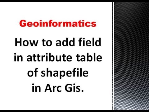 How to add field in attribute table of shapefile in Arc Gis - YouTube