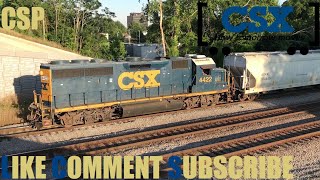 A Solo [CSXT]GP40-2 #4422 Leads F736-26 LHF Towards Milan Yard W/A Few Cars In Fay NC