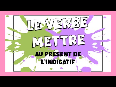 Conjugación del verbo poner en francés | Verbos