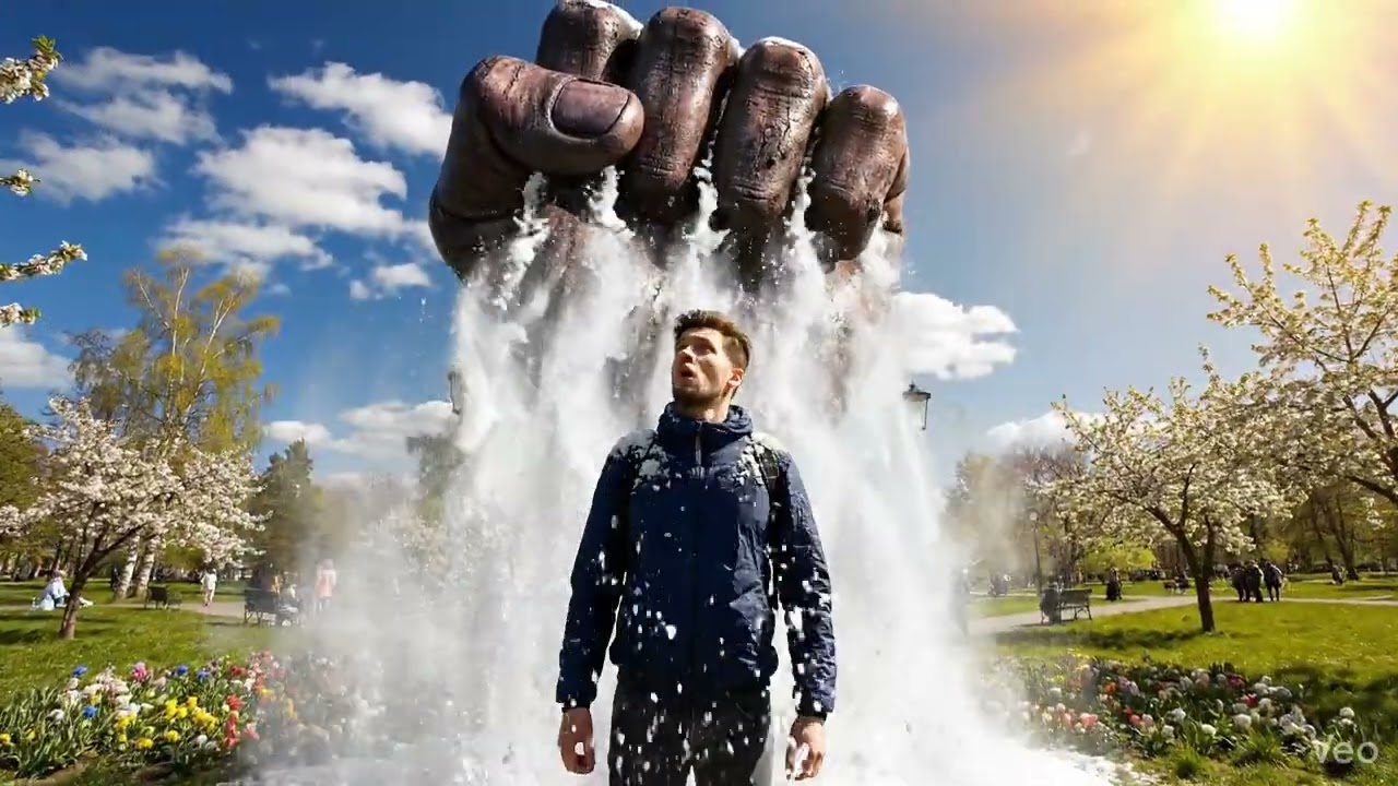 Алматинская погода  вроде весна и вдруг снег! 