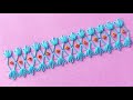 Very Easy &amp; Simple Lazy Dazy Borderline Stitch for Beginners || Hand Borderline Embroidery Desing.