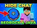 How to Hide Chat in Donut SMP (Java & Bedrock)