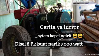 Diesel 8 pk untuk narik Dinamo listrik 5000 watt