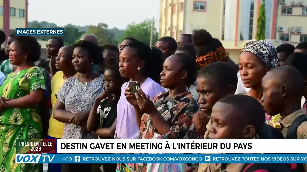 Destin Gavet en meeting à l'intérieur du pays