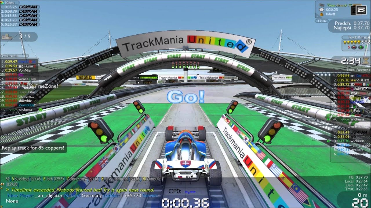 Trackmania nations forever - Multiplayer gameplay - YouTube