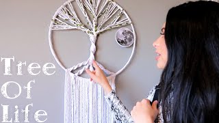 DIY 'TREE OF LIFE' DREAMCATCHER | Moon & Light Up Stars