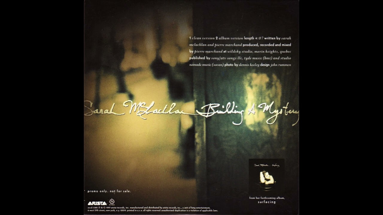 Sarah McLachlan - Building A Mystery (Instrumental)