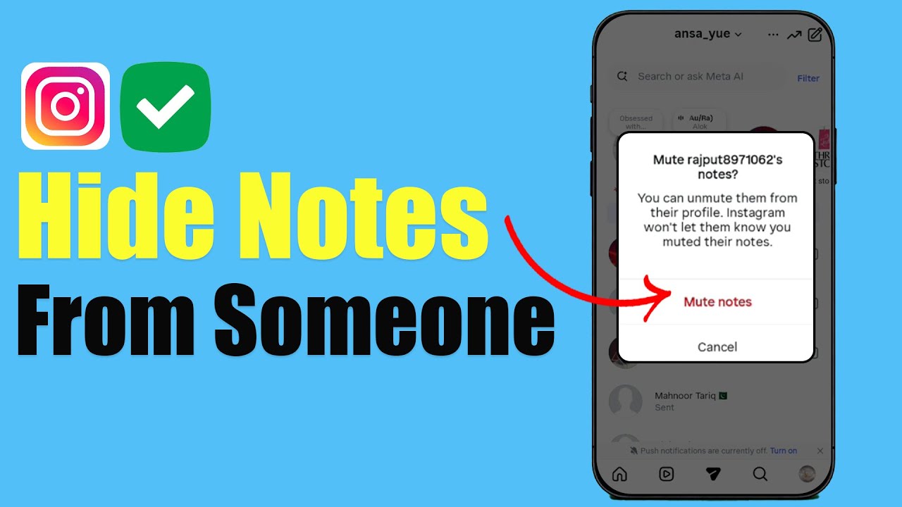 How to Hide Instagram Notes from Someone | Hide Instagram Notes from ...