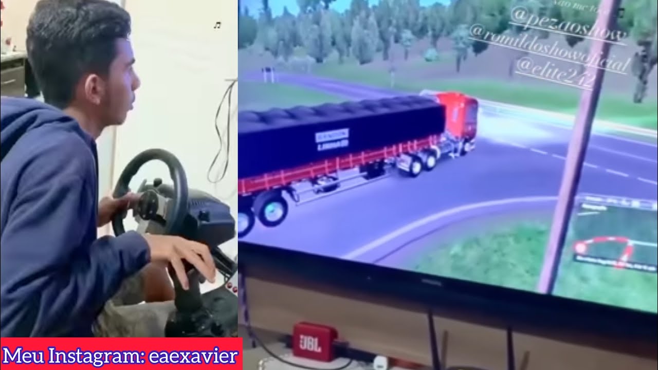 Jogando euro truck com volante g27 - SCANIA G380
