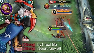 Build Wajib Ruby Lawan Zilong Auto Ngamuk!! Zilong Ngamuk Tapi Gak Bisa Bales - Ruby MLBB