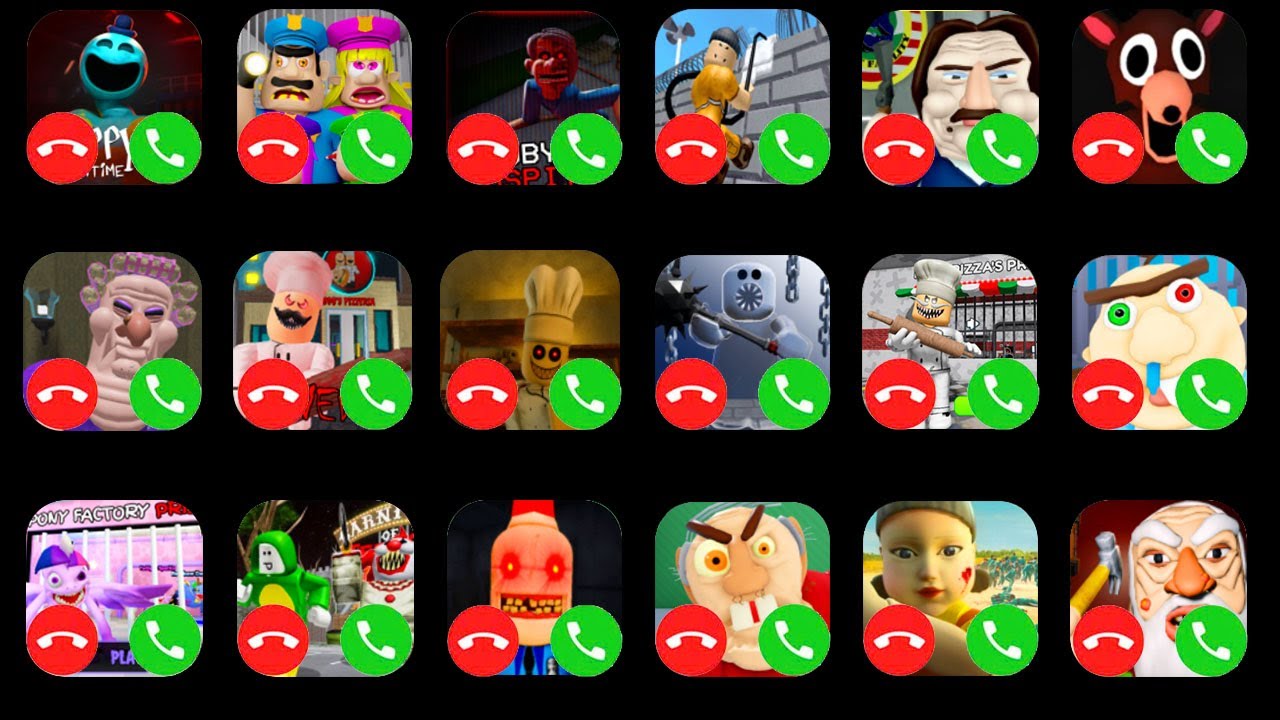 Roblox, Toby's Hospital, Poppy PlayTime School Barry, Barry Exe Prison Run, Killer Clown Escape