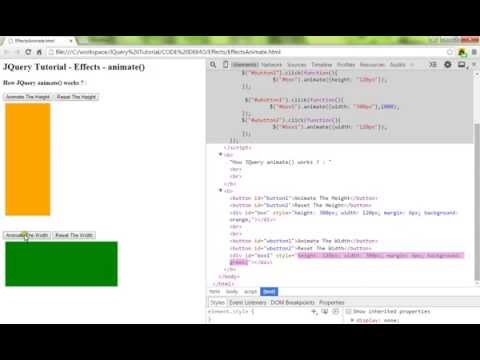 TAMIL JQUERY EFFECTS ANIMATE METHOD DEMO