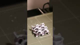 Gyroid cube time lapse first attempt! #satisfying #3d #3dprinting #timelapse #sosatisfying