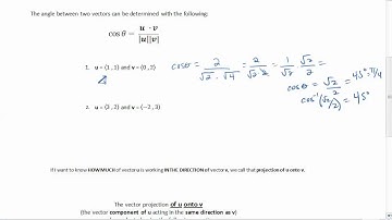 8-3 Dot Product and Vector Projection