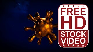 Free Stock Videos – alien virus shape thing floating on night sky with clouds passing 3D animation screenshot 4