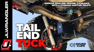 Jeep JL Wrangler Muffler Removal and Dynomax Tail Pipe Installation with SOUND CLIPS