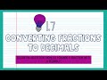 Converting Fractions to Decimals Quiz