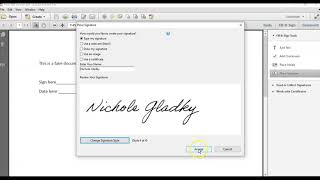 Signing and Dating a PDF using Adobe Acrobat Pro FillnSign
