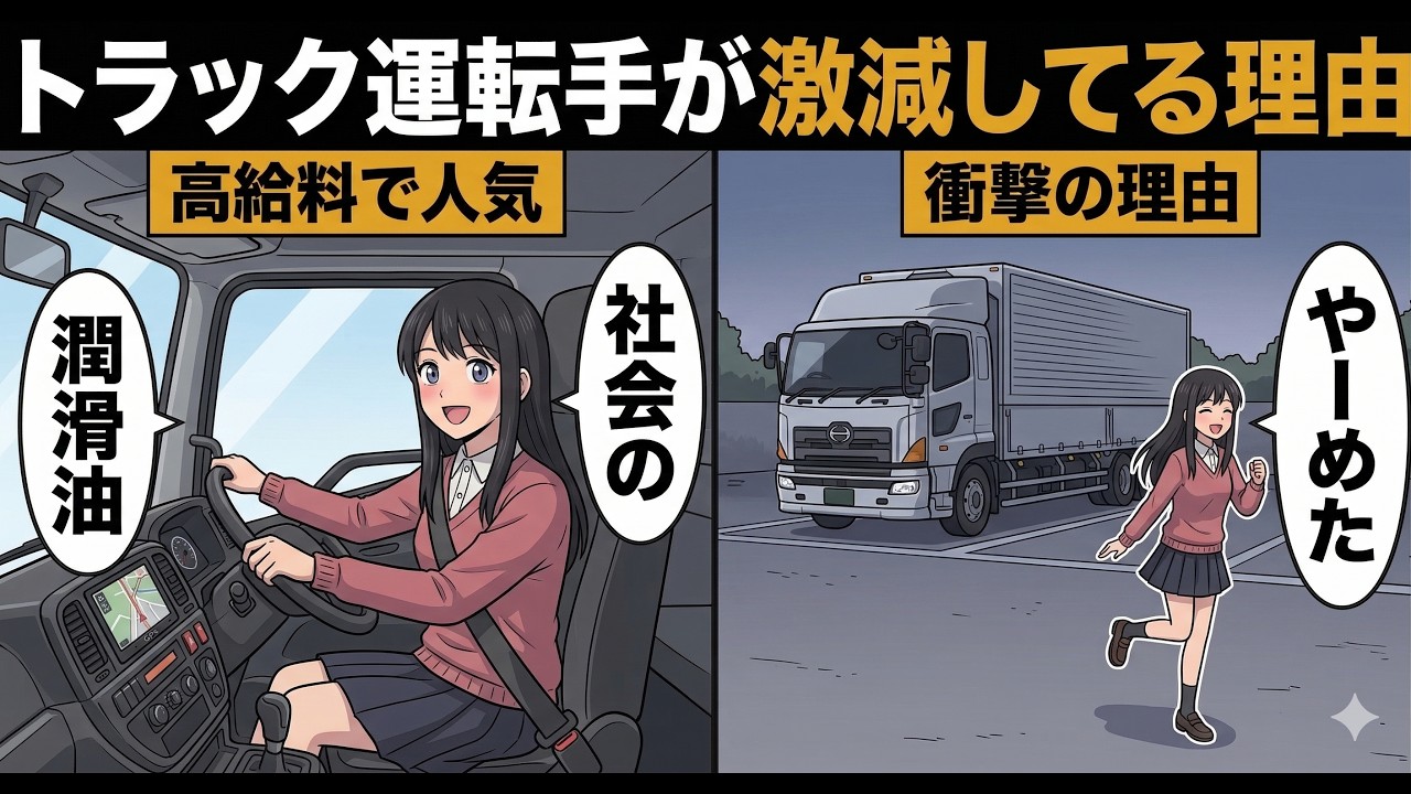 トラック運転手になる人が減ってる理由