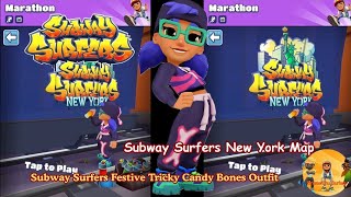Subway Surfers Festive Tricky Candy Bones Outfit Subway Surfers New York Map Marathon Gameplay screenshot 3