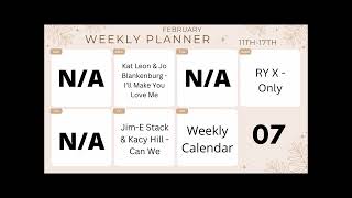 Weekly Calendar: February - Week 7