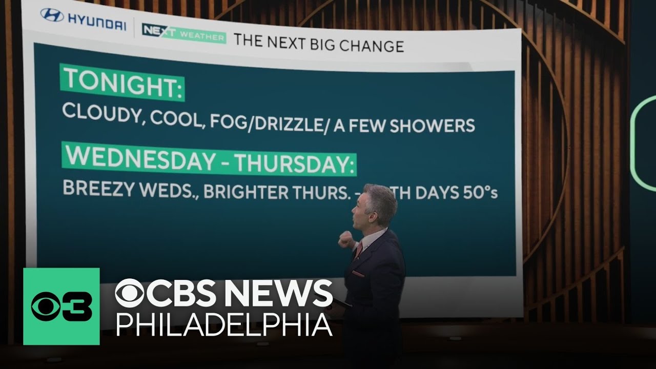 Cloudy and cool Tuesday night in Philadelphia region - YouTube
