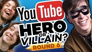 Drawing YOUTUBERS as HEROES & VILLAINS - ROUND 6!