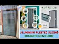 Aluminium Pleeted Mosquito Mesh Door With Safety Lock 📞 7676696786, Hyderabad Premium Quality KGN