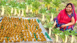 दाल की बड़ी भूल जाएंगे, जब मूली की ये खस्ता बड़ी और मसालेदार सब्ज़ी खाएंगे | Mooli Mangodi