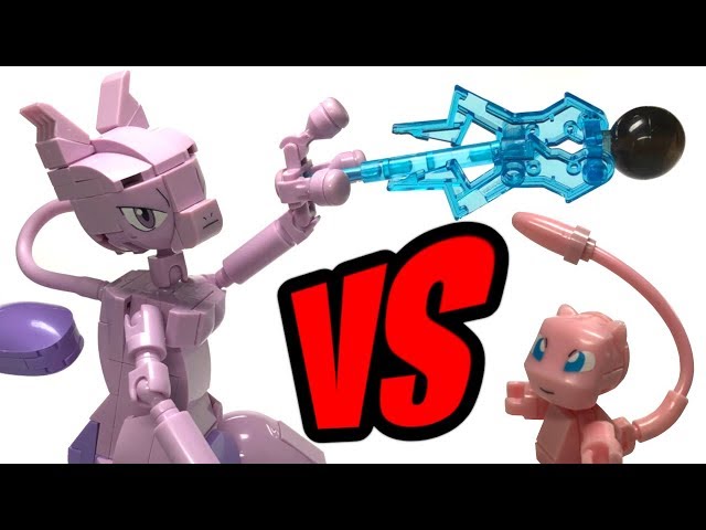  Mega Construx Pokemon Mew vs. Mewtwo Clash Construction Set  with character figures, Building Toys for Kids (341 Pieces) : Toys & Games