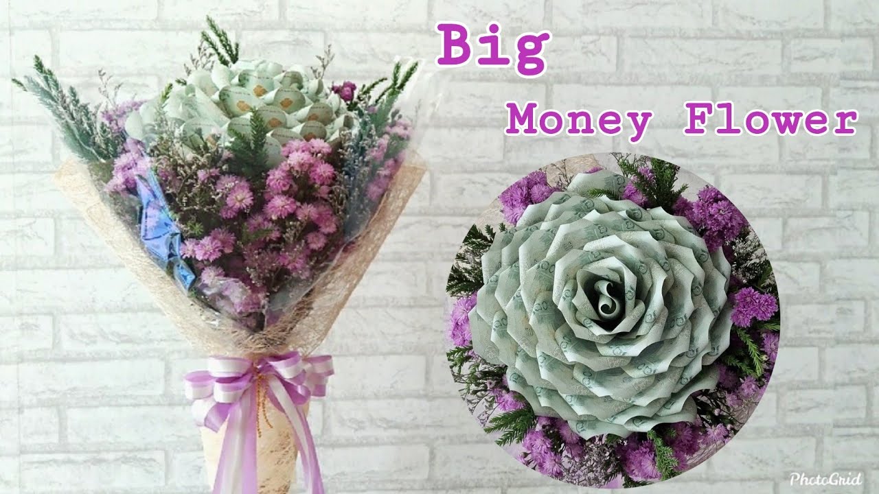 How to make a money bouquet/ช่อดอกไม้ธนบัตร