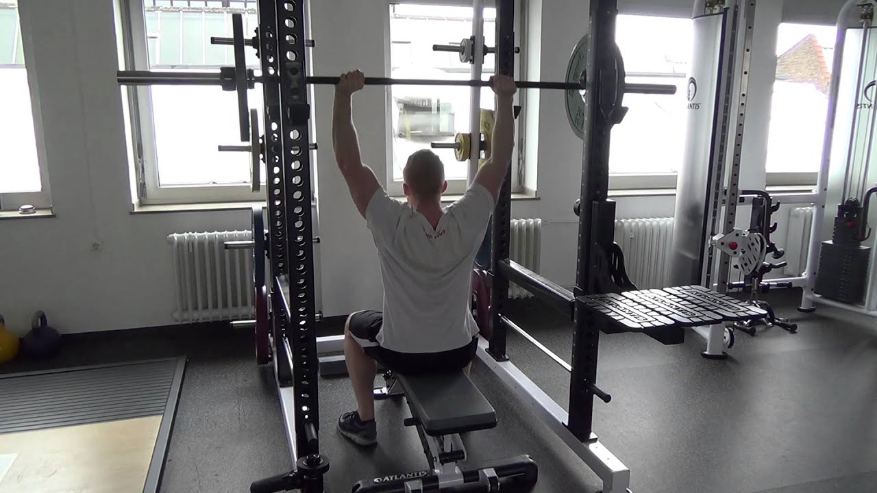 URBAN ATHLETES 1 1/4 Seated BB Press Behind Neck Demonstration YouTube