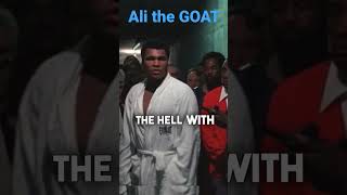 Mohammed Ali inspiring his scared coaching team before fight with George Foreman.