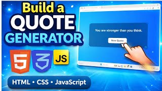 Random Quote Generator using HTML, CSS & JavaScript | Easy Project