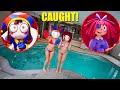I CAUGHT POMNI AND RAGATHA ON A POOL DATE IN REAL LIFE! (DIGITAL CIRCUS LOVE STORY)
