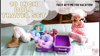 Using an American Girl Doll Travel set for BJDs + Pack with me