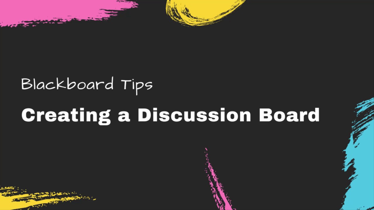 Creating A Discussion Board YouTube