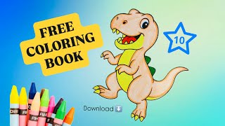 Tyrannosaurus Rex  🌈🦖 Coloring Page TRex | easy draw
