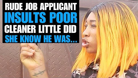 Rude job applicant insults poor Cleaner little did she know he was |Brightmarn Studios - DayDayNews