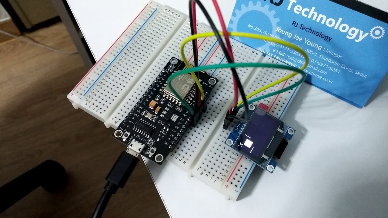 NodeMCU Lua WIFI 를 사용해서 0.96 인치 SSD1306 OLED 출력해 보기 - YouTube