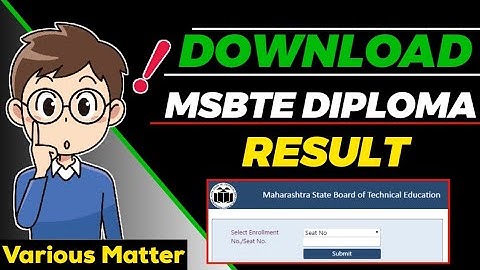 MSBTE Diploma Result Download कैसे करे #msbteresult #viral