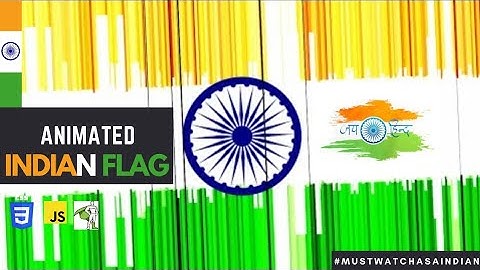 Animated Indian Flag JS | Gsap cdn | Independence Day 🇮🇳