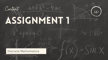 Assignment 1 | Discrete Mathematics