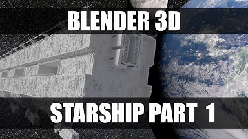 Blender 3d Starship Timelapse Part 1